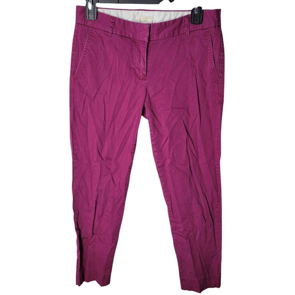 J. Crew Womens Size 2 Pink Solid Stretch Crop Pants
